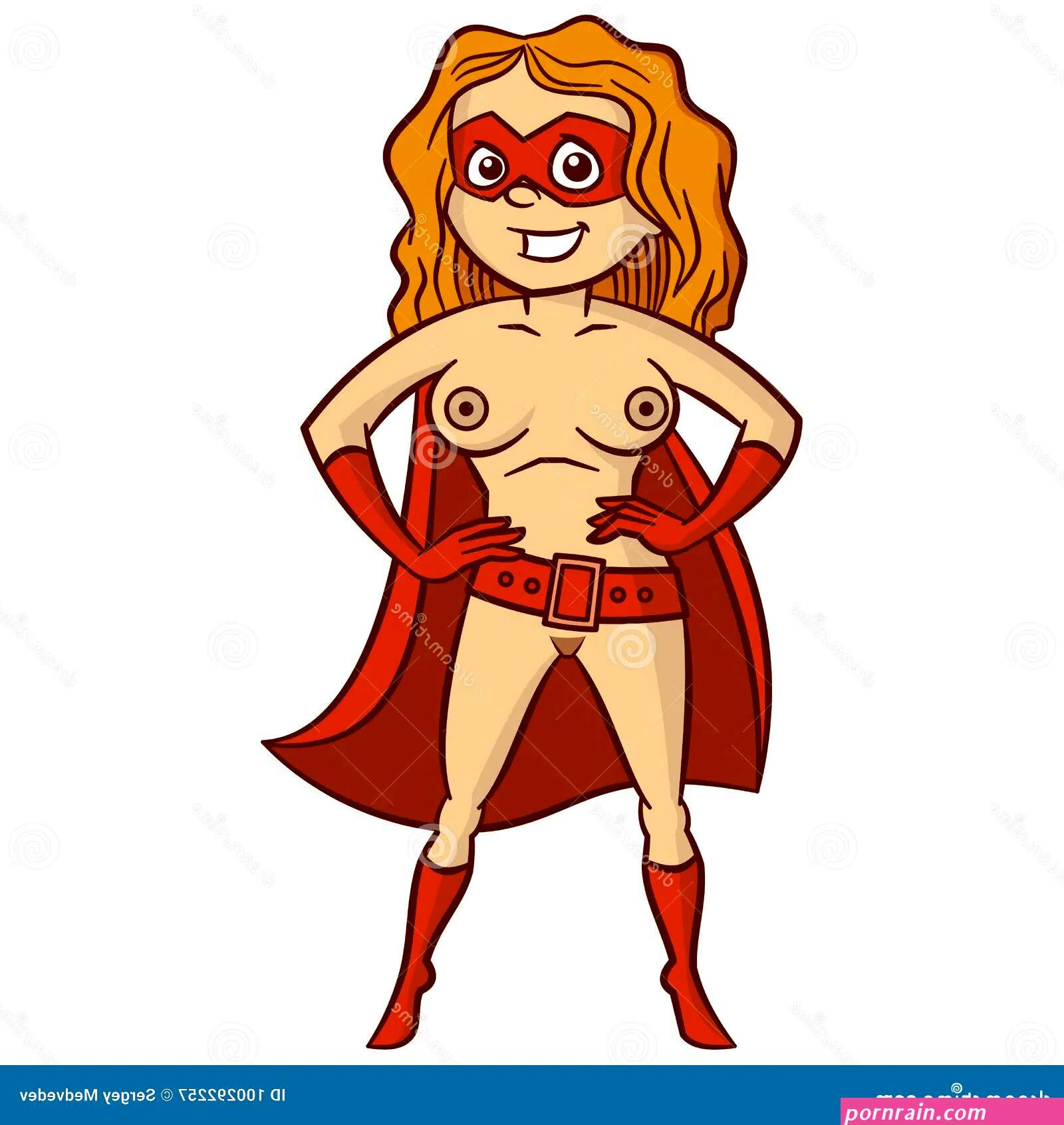Super Hero Woman Cartoon Character Stock Illustration