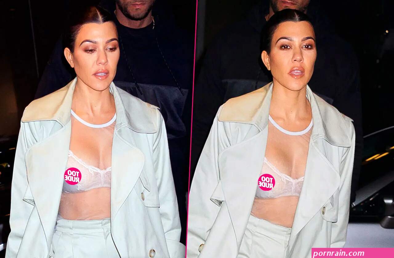 Kourtney Kardashian Suffers Nip Slip Wearing White Bra At Dinner