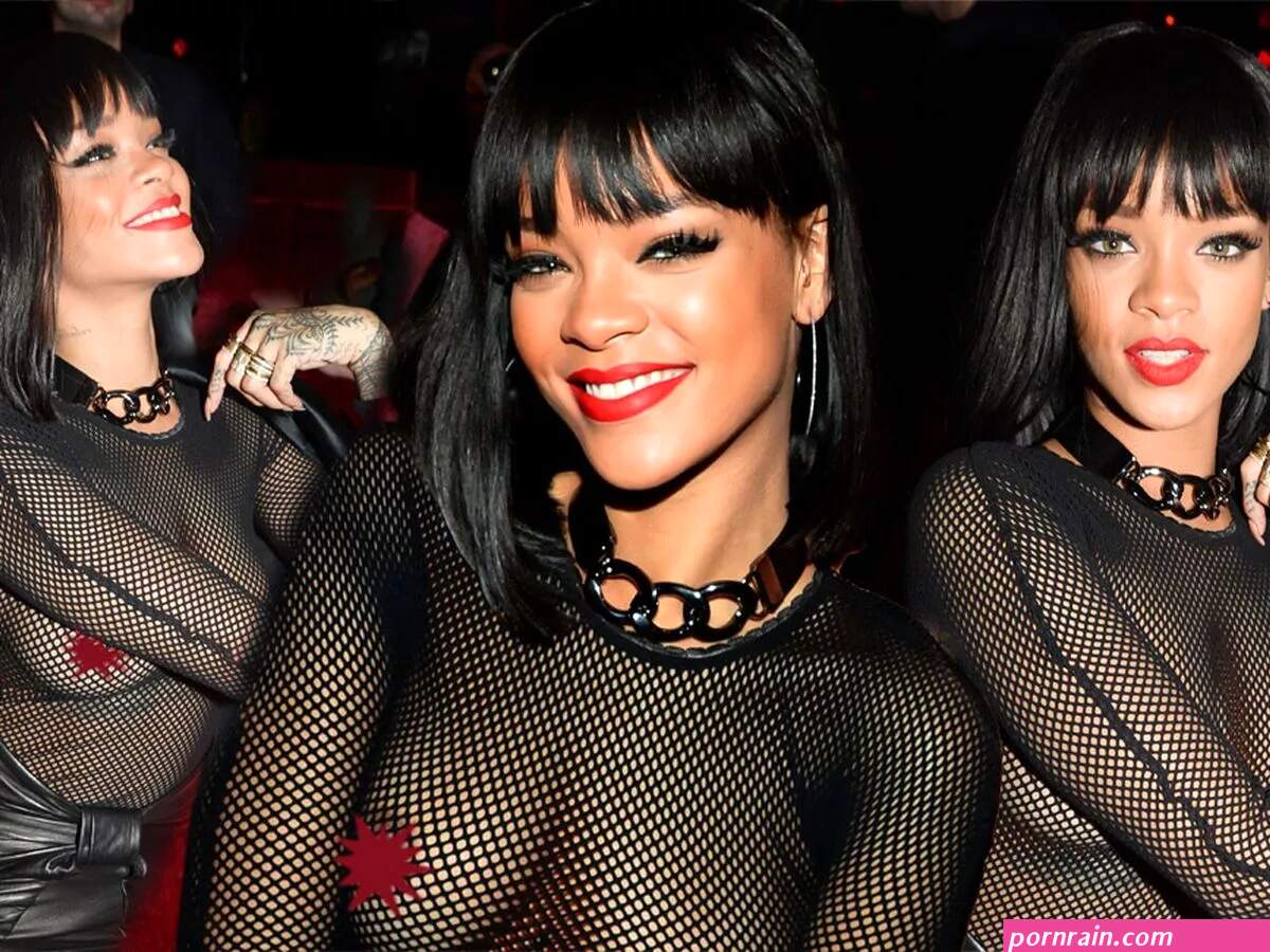 Rihanna flaunts nipples and boobs as she goes braless in see-through top at Paris fashion show after party
