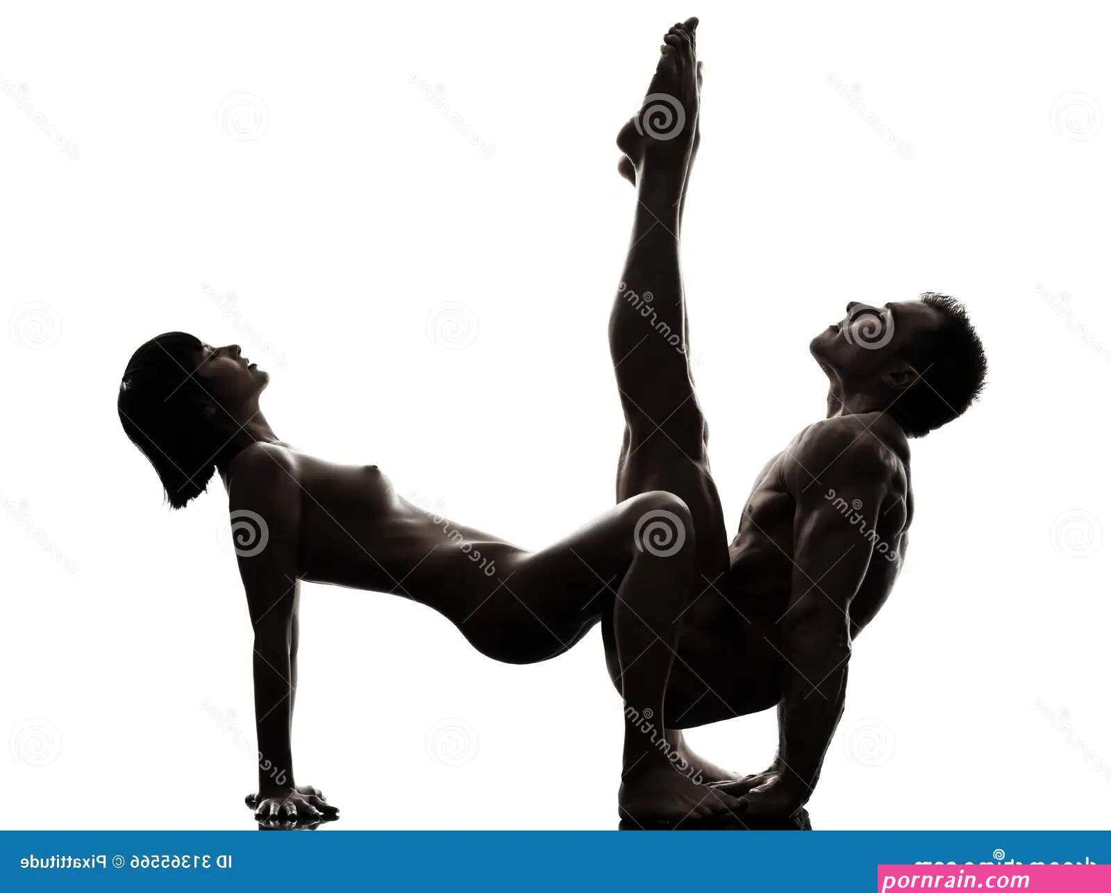 Couple Sexual Kamasutra Love Activity Silhouette Stock Photo