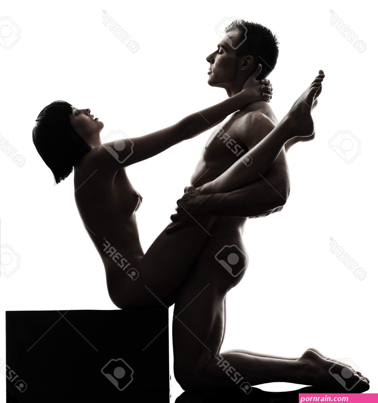 One Couple Man Woman Sexual Kamasutra Posture Love Activity In Silhouette Studio On White Background Stock Photo Picture and Royalty Free Image. Image 36100509.