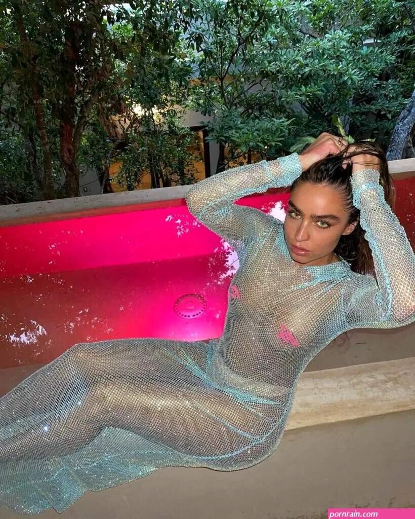 Sommer Ray Shows Braless Chest In See-Through Dress