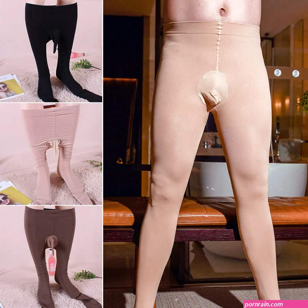 Mens Thermal Long Johns Underwear Leggings Skinny Trousers w Penis Sheath Pouch