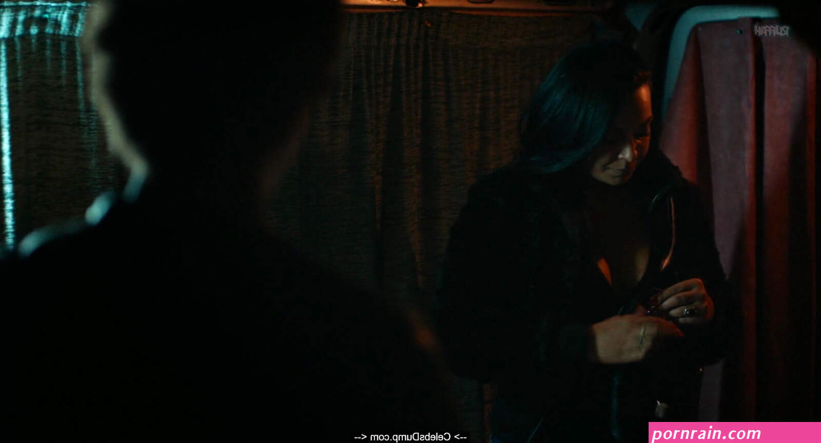 Black actress NisMya nude boobs in Amin 2018