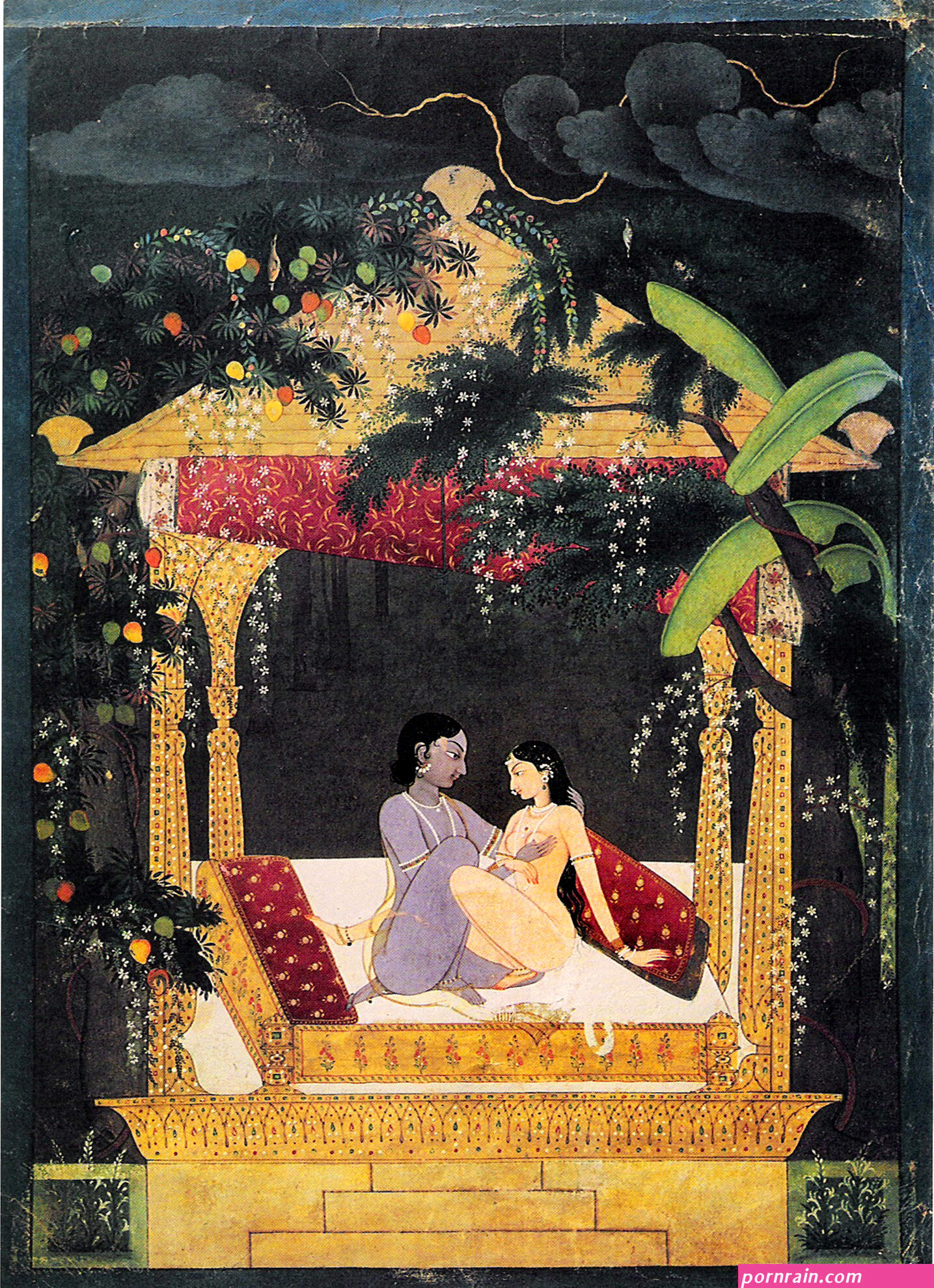 Krishna and Radha in a Pavilion