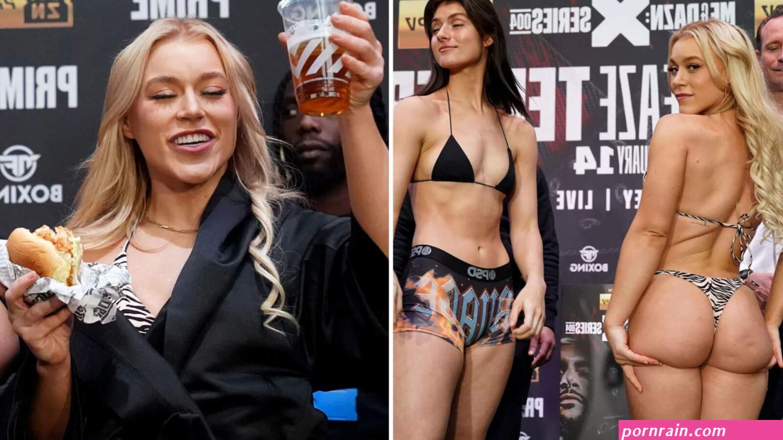 OnlyFans star turned boxer Elle Brooke wears zebra-print bikini for weigh-in