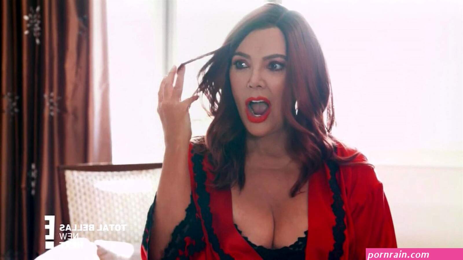 Kris Jenner Gets Busted in a Red Wig and Sexy Outfit 44 Pics TheFappening