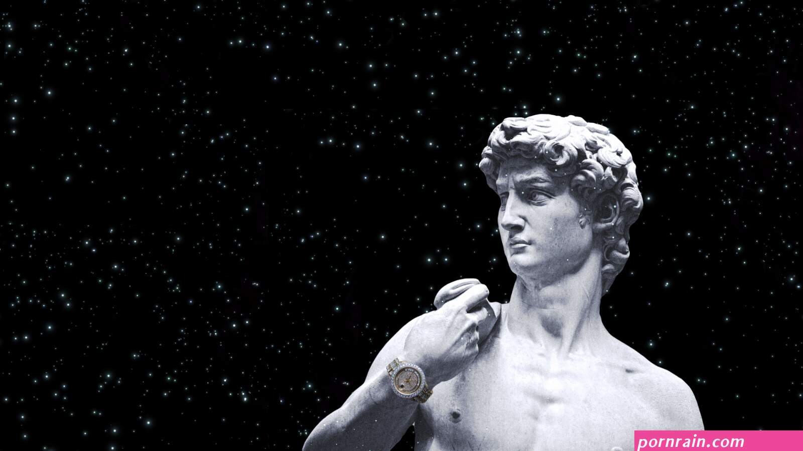 Statue Of David Marble Rolex Gold Watch Space Stars Wallpaper