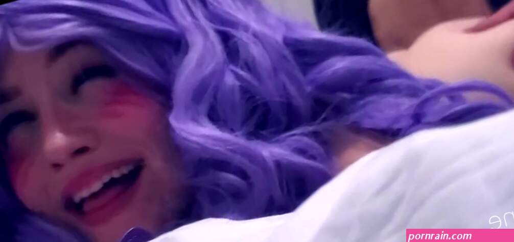 Cuffed anime teen shows ahegao face during prone bone fucking
