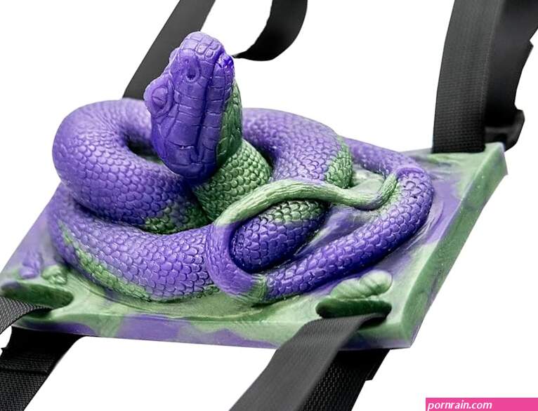 Nathara Snake Grinder Humping Adult Sex Toys Straps to Pillow or Towel Handmade in The USA GreenPurple