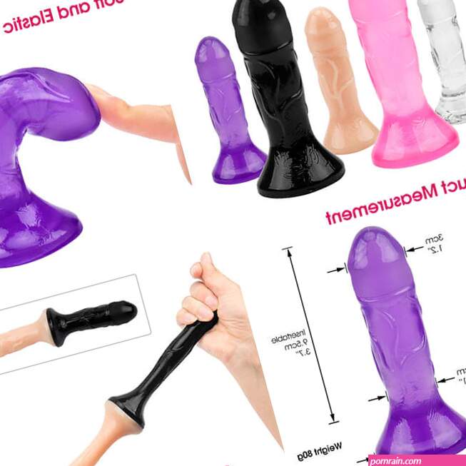 4 Soft Silicone Jelly Narrow Dildo Realistic Small Anal Plug