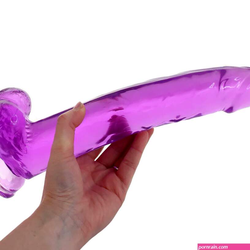 Size Queen 10 Inch Jelly Dildo in Purple