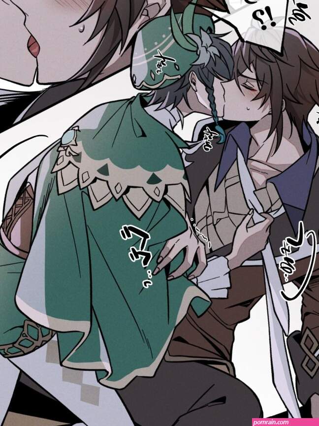 venti genshin impact zhongli genshin impact genshin impact argyle green headwear white legwear absurdres commentary request highres translation request 2boys androgynous argyle clothes argyle legwear beret black hair blue hair...