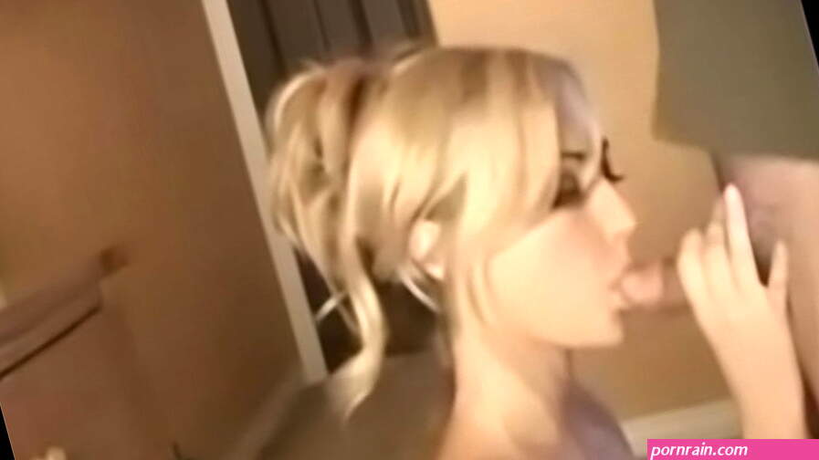 cute blonde blowjob on webcam