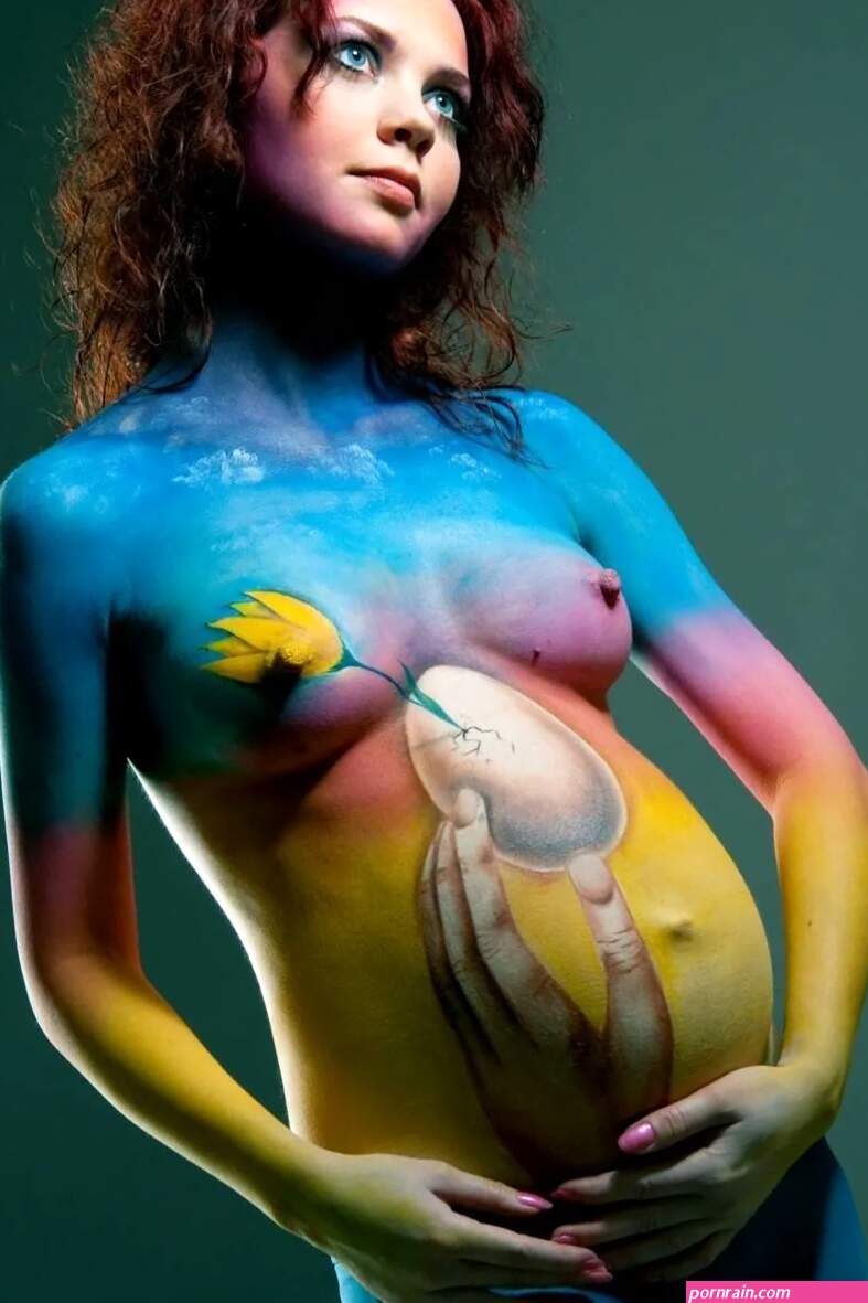 Female body paint nude