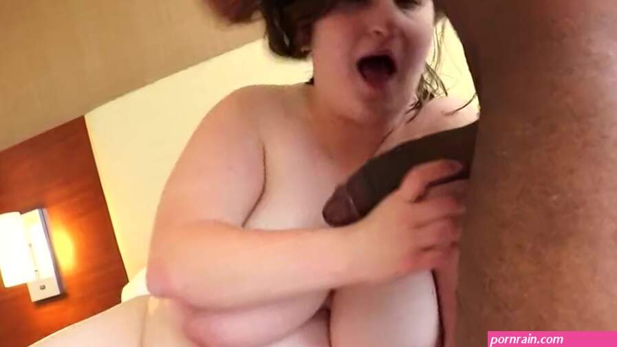 Busty Teen BBW takes Huge BBC in interracial stepdaughter fantasy