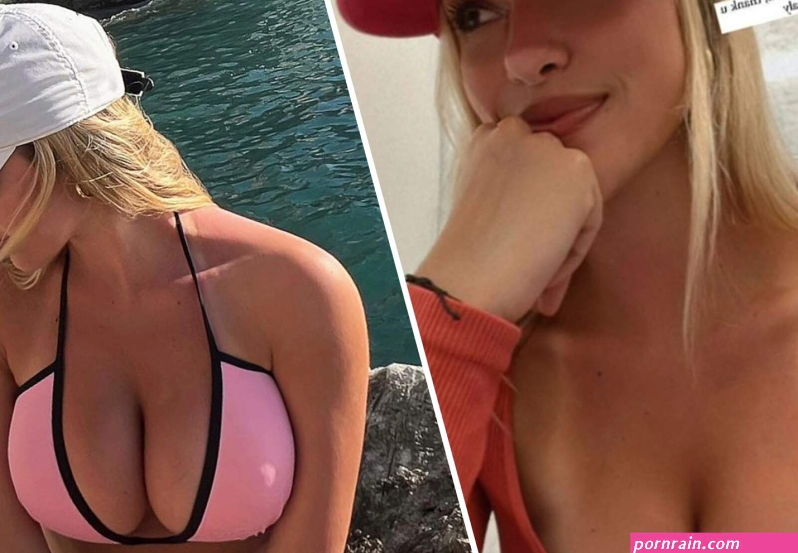 Worlds sexiest volleyball star Kayla Simmons flashes cleavage as she shows off tan lines after sunbathing on holiday