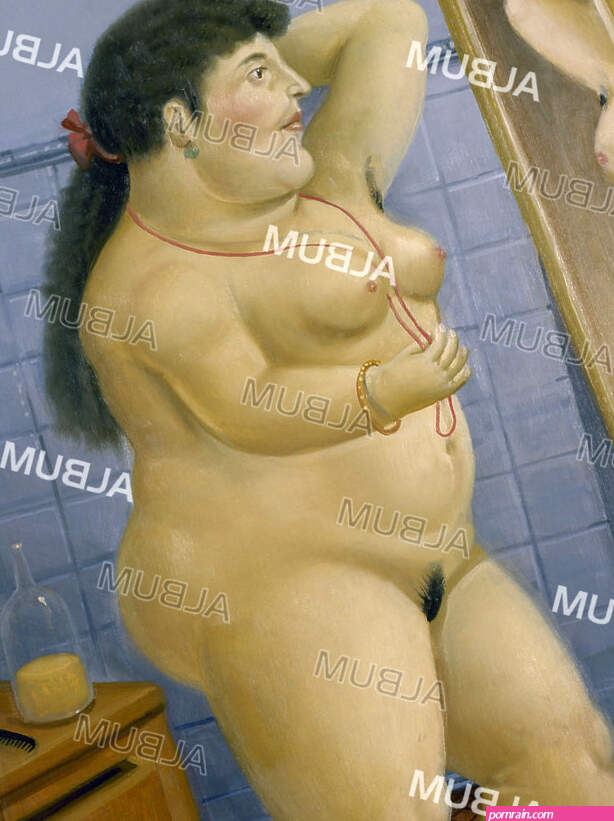 FERNANDO BOTERO. MUJER DESNUDA FRENTE A UN ESPEJO