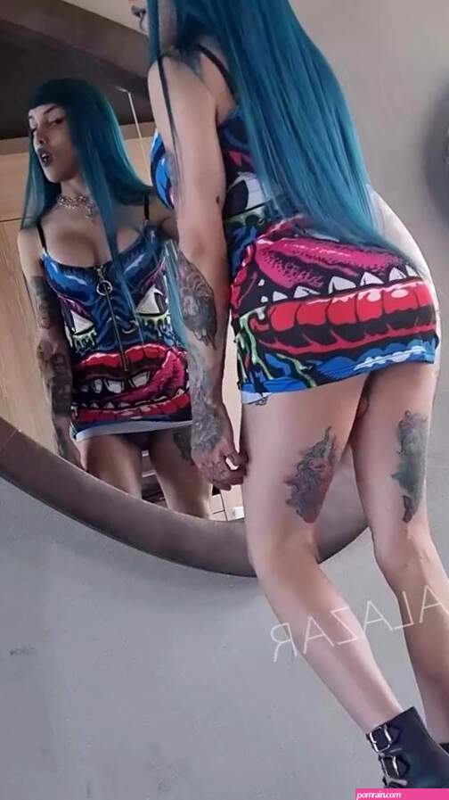 Ts Sara Salazar shooting it on a mirror