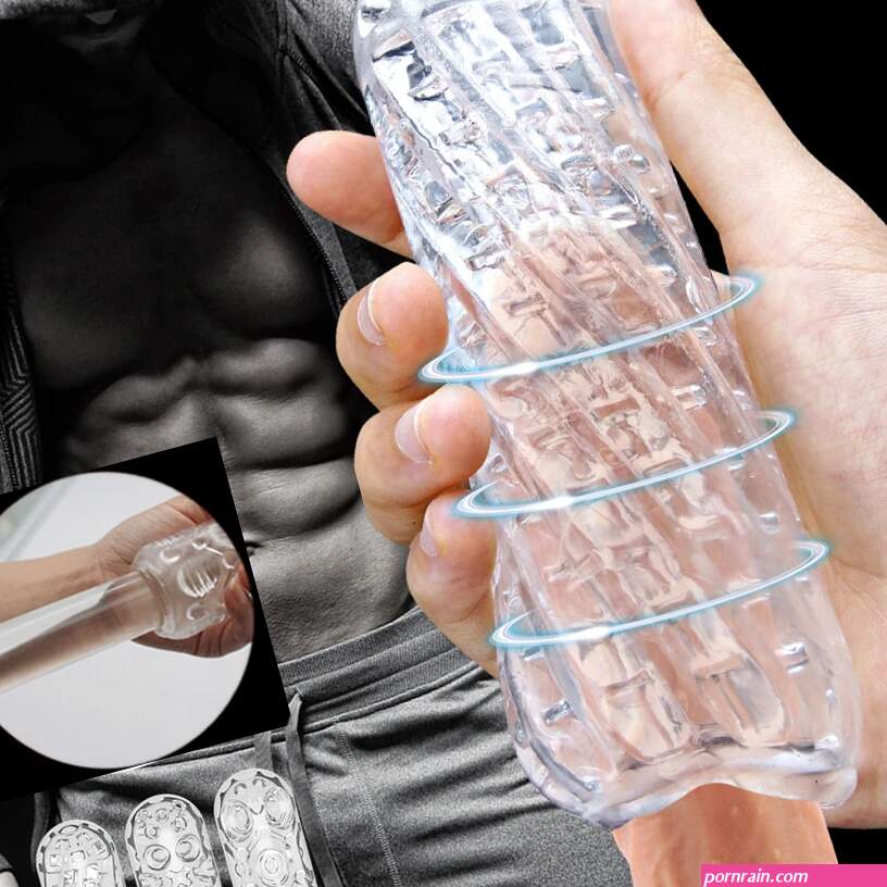 Male Masturbators Adult Sex Products Masturbation Tools Device Soft Clear Pocket Pussy Penis Sleeve Adult Sex Toys for Men