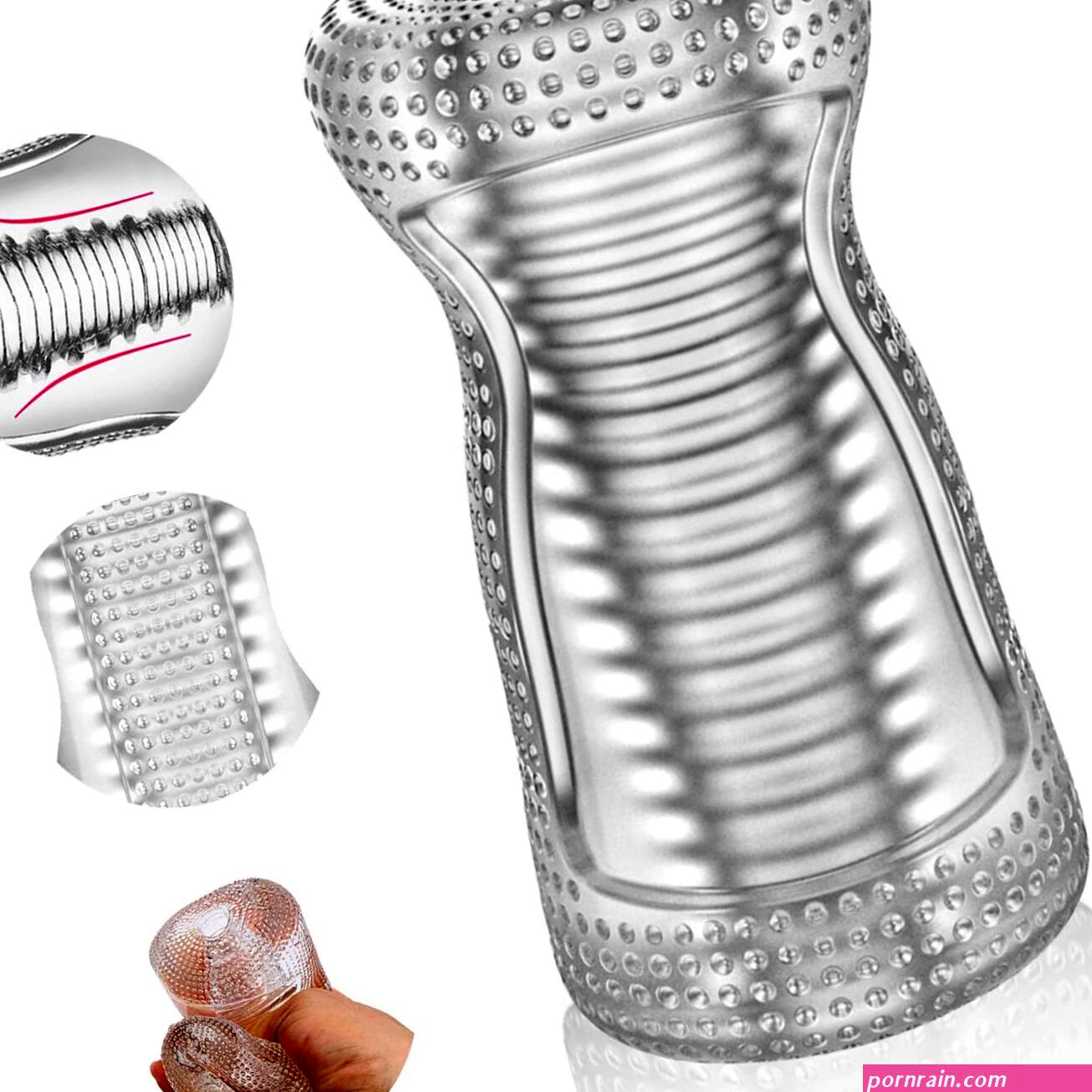 Male Masturbator Sex Toys for Men Portable Pocket Pussy Stroker with Vagina Textured Blowjob Penis TPE Masturbation Sleeve for Males