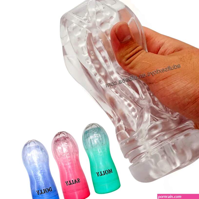 Transparent Clear Portable Pocket Pussy Stroker Vagina Textured Tpe Masturbation Sleeve Male Masturbator Sex Toys For Men