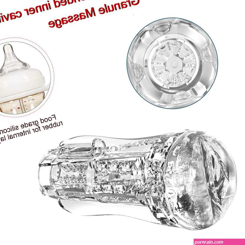 Clear Pocket Pussy Transparent Pussy Male Masturbator Cup Soft Silicone Vagina Vacuum Pocket Cup Sex Toys