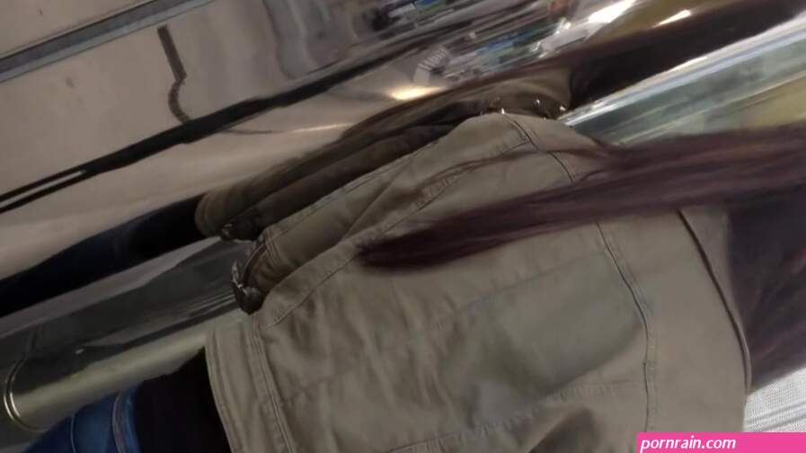 cum on girl at bus stop bus