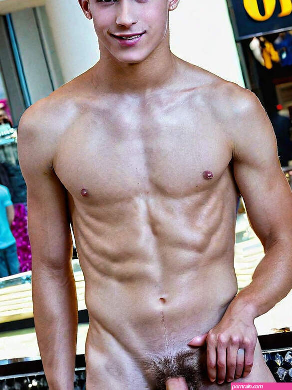 Hot amateur male model in tight panties in hardcore pose