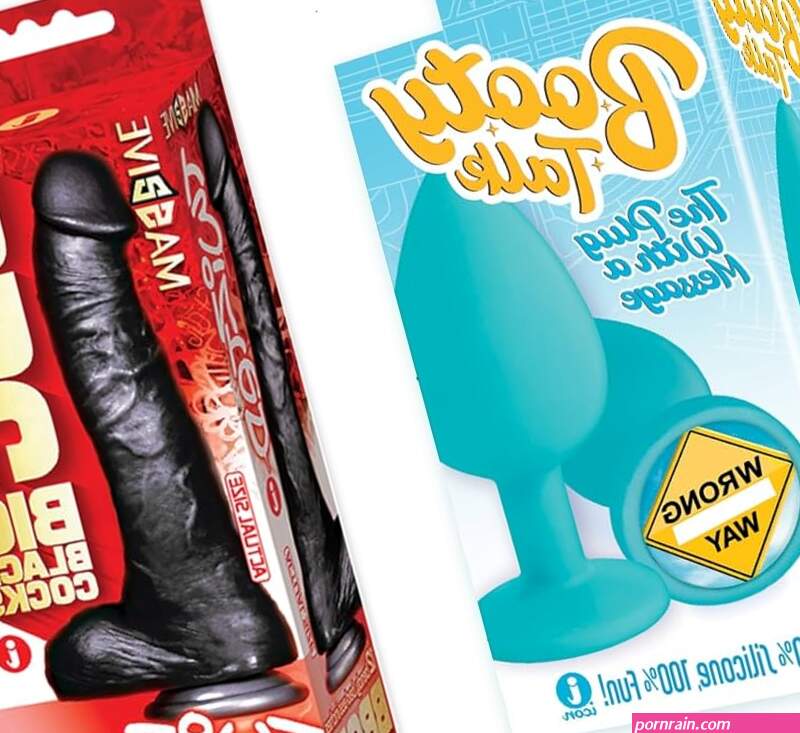 : Sex Toy Bundle of Booty Talk Silicone Butt Plug Blue Wrong Way and Icon Brands Big Black Cock Twizted 11 Inch Dildo : Health Household