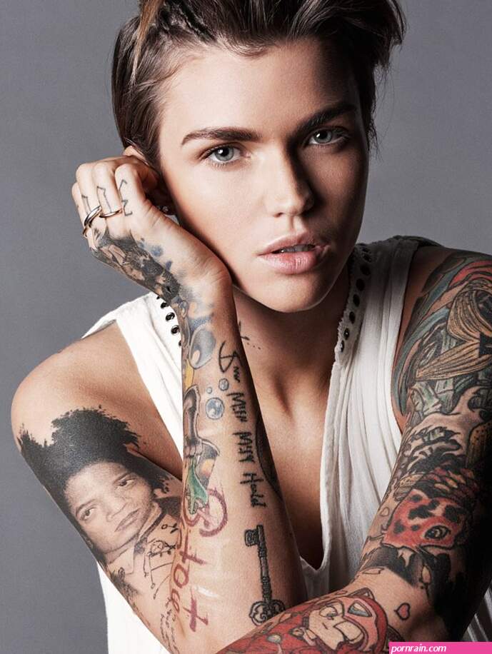 Ruby Rose Back Tattoo