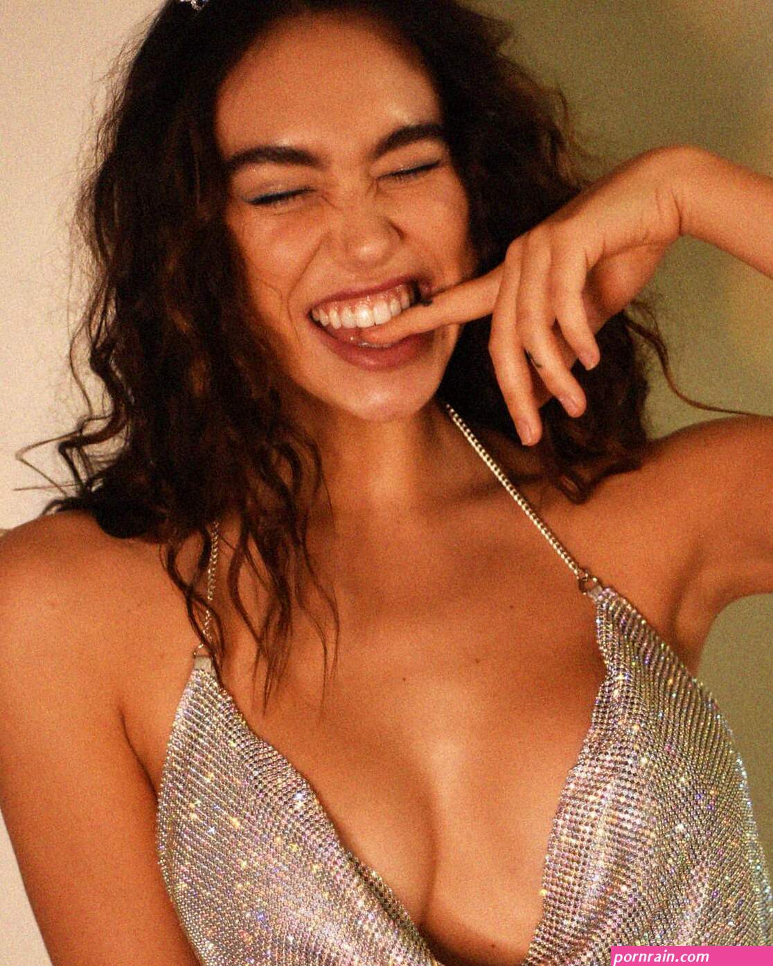 Alexis Ren Sexy Boobs In Little Dress