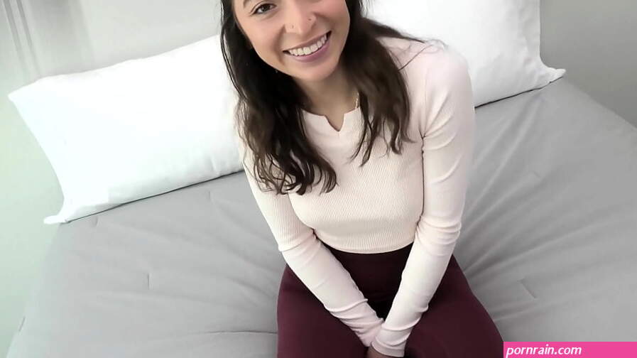 This 4 foot 9 Latina teen with amazing tits gives a sloppy BJ