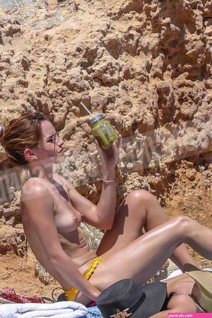 Emma Watson Displays Her Nude Tits On the Beach in Ibiza