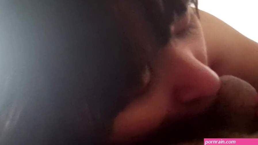 A quick blowjob teaser and accidental cum in mouth for the kitty