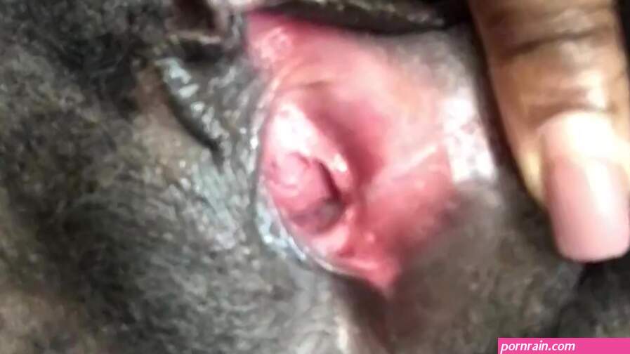 Hairy Ebony Pussy Fingered and Fucked