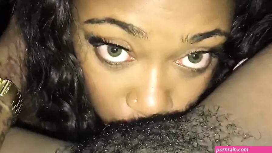 Cute Girl Eating A Hairy Black Pussy