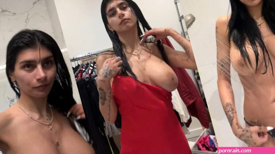 Mia Khalifa Red Dress PPV Video Leaked