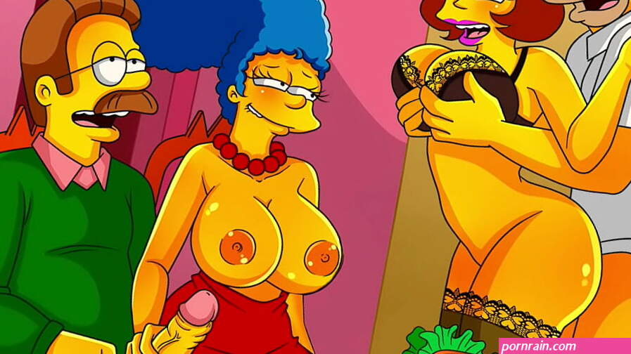 Returning the kindness! Swap wives! The Simptoons Simpsons porn