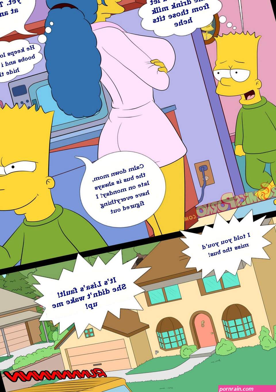 Marge Simpson and Bart porn comics