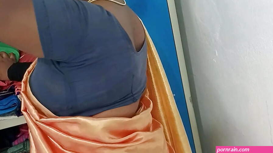 Chithi dress change in front of her step son he took advantage of quick fucking and cock sucking