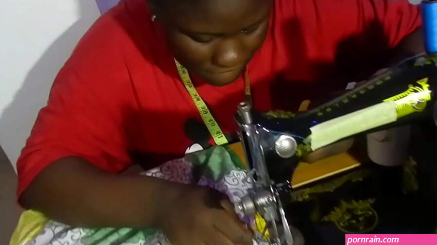 African Gift The tailor with a visitor