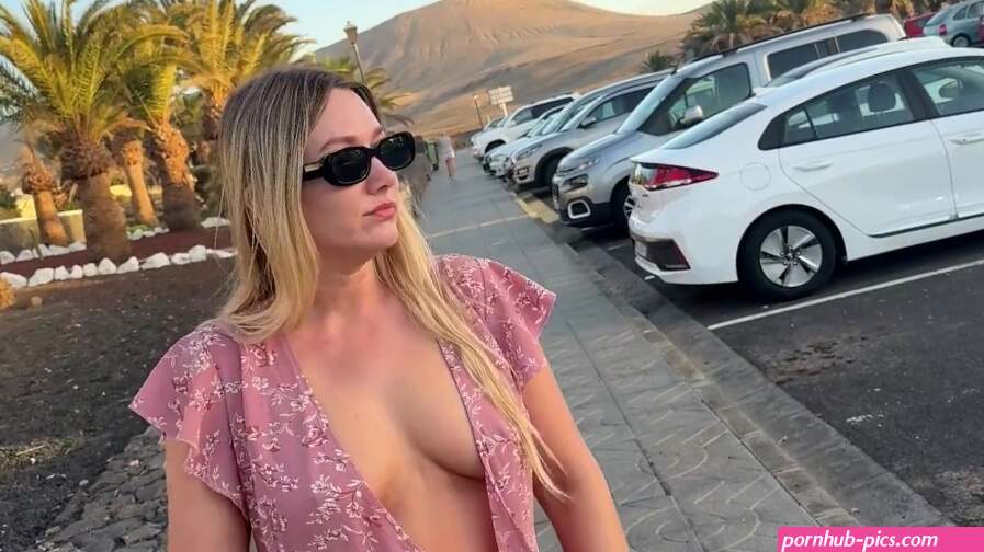 Wife no bra side boobs with pierced nipples in public flashing