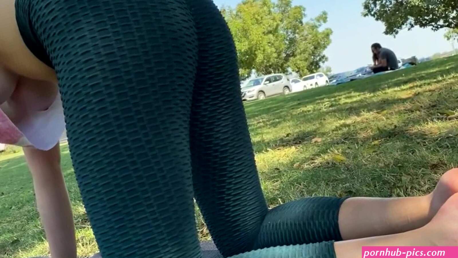 See through shirt no bra in public