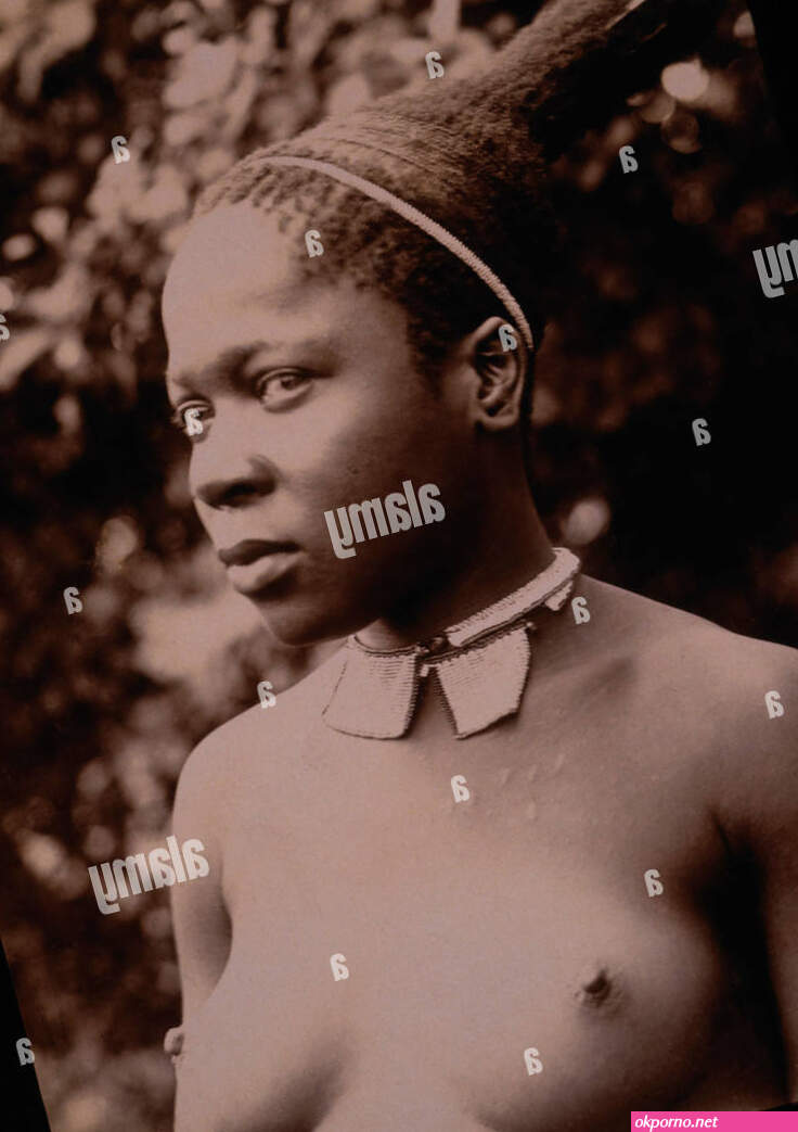 Nude Zulu Woman Portrait South Africa Circa 1890 Stock Photo