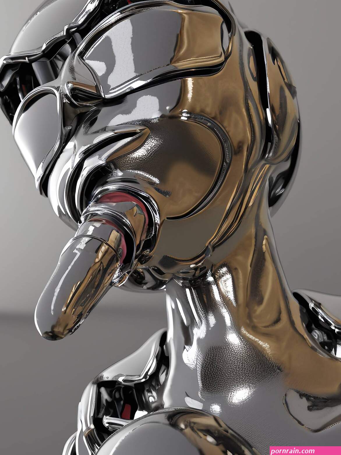 Porn image of vivid blowjob deepthroat 3d big cock woman robot created by AI
