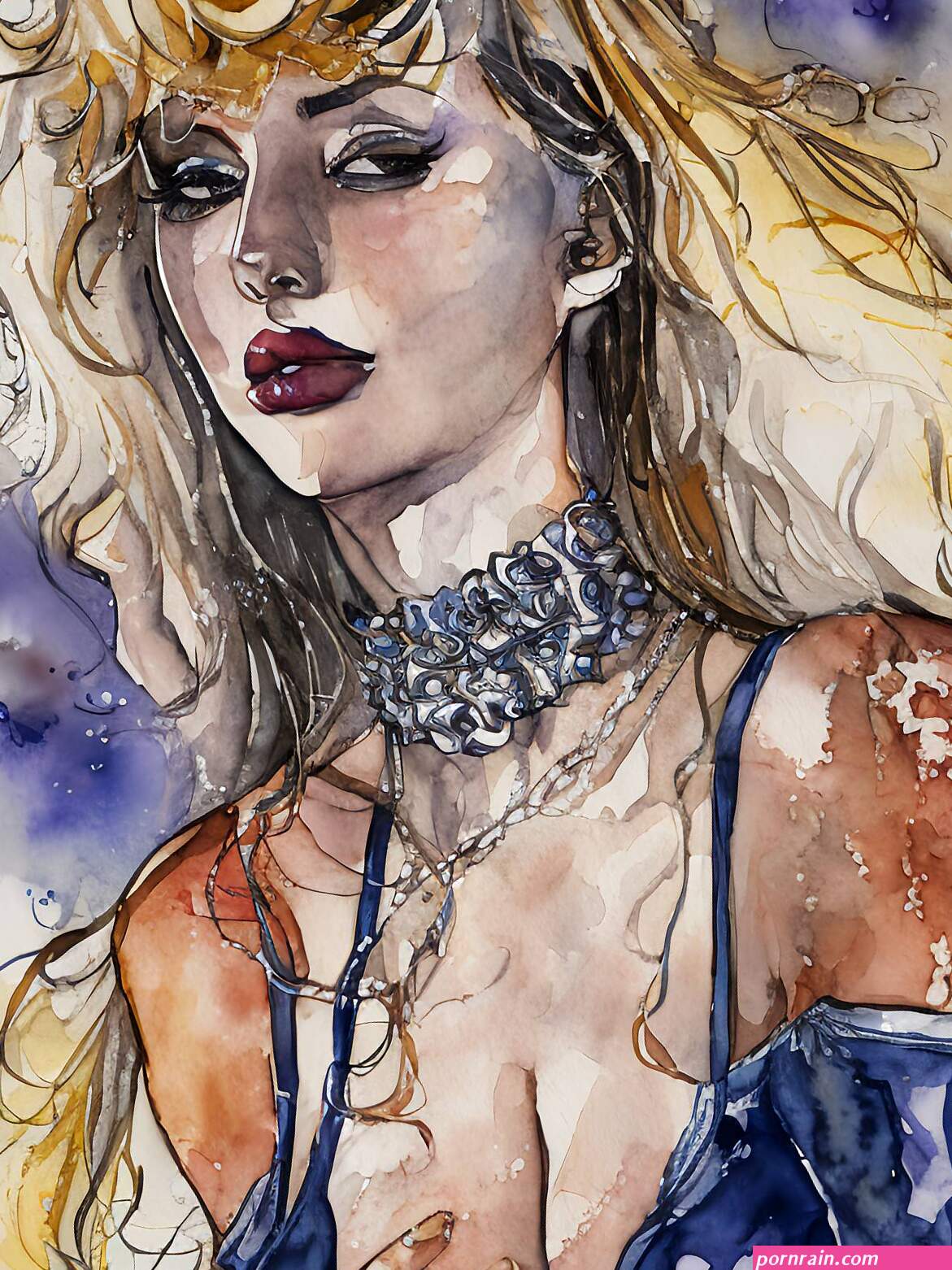 Porn image of 20 woman watercolor created by AI
