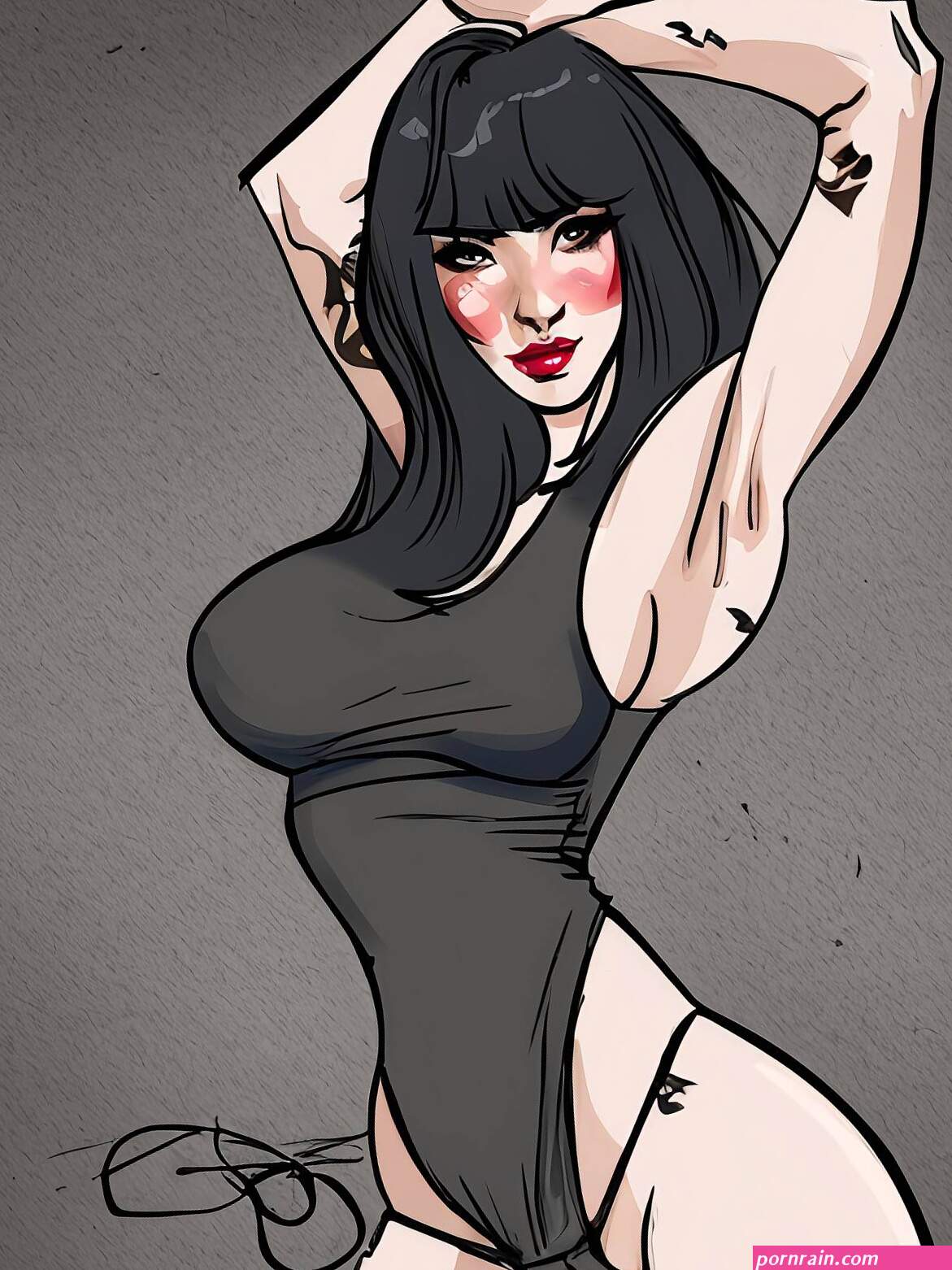 Porn image of 20 woman futanari cartoon created by AI