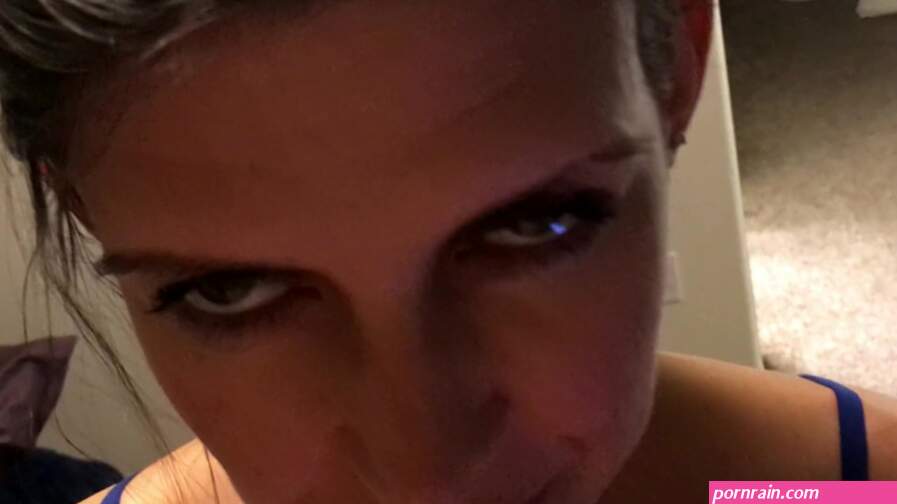 Homemade POV MILF blowjob facial before bedtime