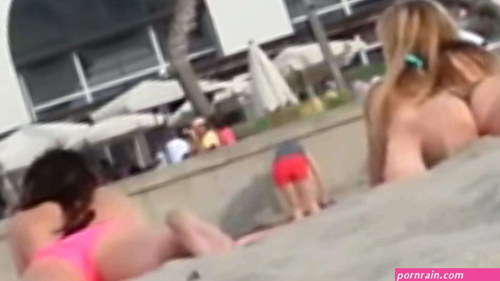 Girl Masturbates next to her Friend in Public